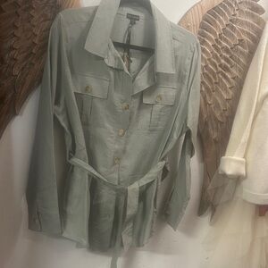 Coco + Carmen Light Gray Top